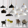 Image of Lampes suspendu Aluminium luminaire en bois