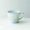 Image of Mug Mr Et Mrs En Porcelaine (Style Marbre) - Mrs Bleu / 301-400Ml